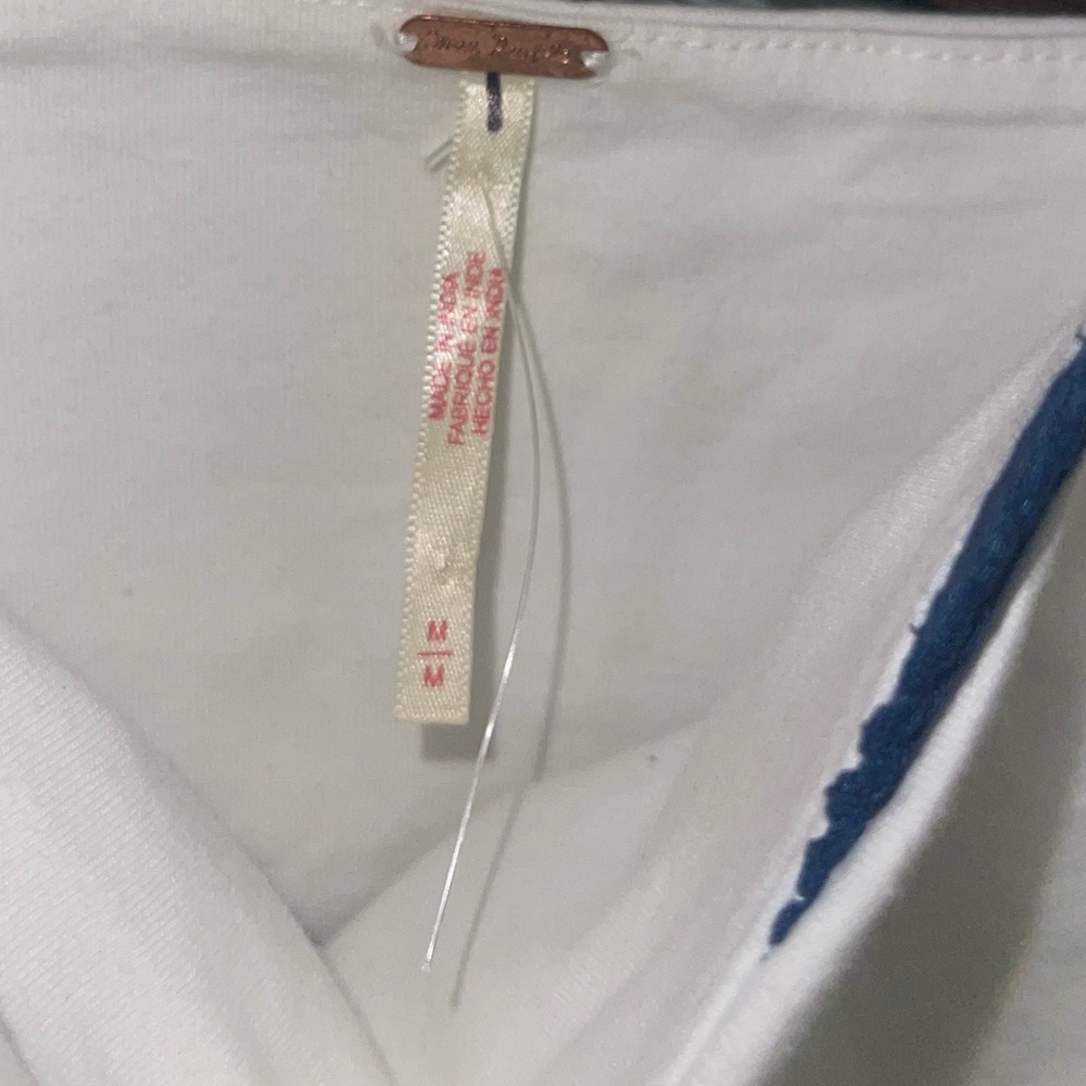 Free People Cream Tank with Navy Blue Straps - Picture 3 of 3